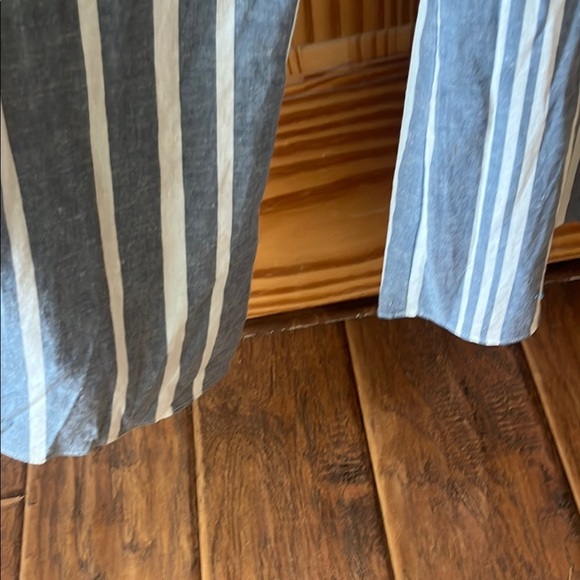 Express Blue and White Striped Jumpsuit - Picture 2 of 6